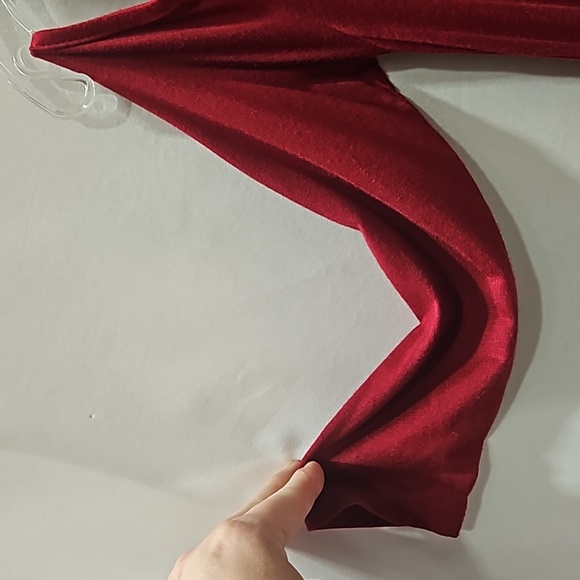 Poof!, Cold Shoulder, Dress, Sz Sm, Flowy, Flare, Midi-dress, Mini-dress, Wine - Picture 5 of 8